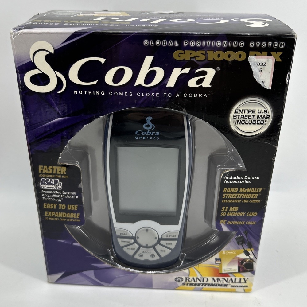 Cobra‎ GPS 1000 DLX Portable Navigation System 32MB Memory NIB